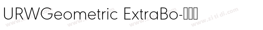 URWGeometric ExtraBo字体转换